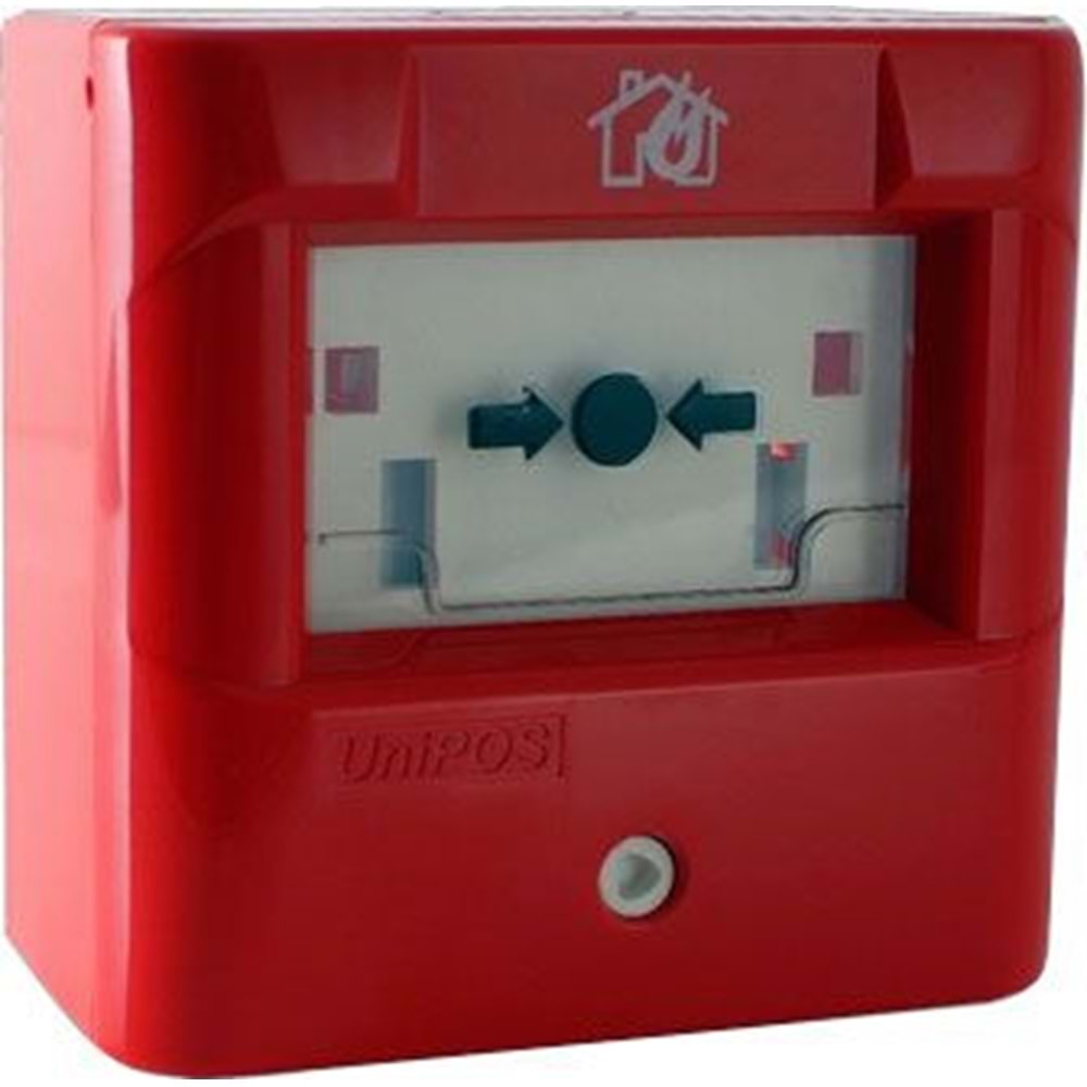 UniPOS FD 3050 Konvansiyonel Kurulabilir Cam İçerikli Yangın Alarm Butonu