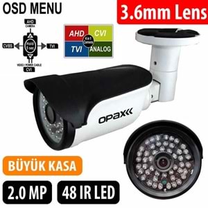 OPAX-1535 2 MP 1080P 3.6 MM Lens 48 IR Led 4 in 1 AHD Bullet Kamera
