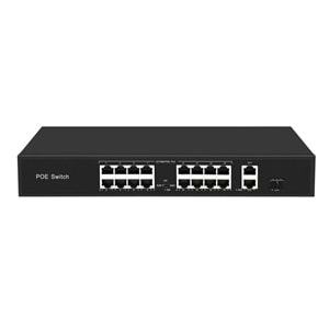 OPAX-1619 16 Port 10/100M POE Switch +2 Port Gigabit Uplink +1 Gigabit SFP Port 300W Rack Mount