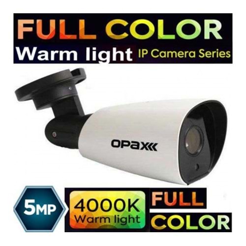 OPAX-8080P 5 MP POELİ STARLIGHT 8 WARM LED SIFIR IŞIK FULL RENKLİ GÖRÜNTÜ H265+ P2P DANALE