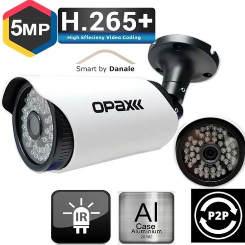 OPAX-2546 5MP SONY IMX335 48 IR LED STARLIGHT F1.0 IPC METAL BULLET KAMERA