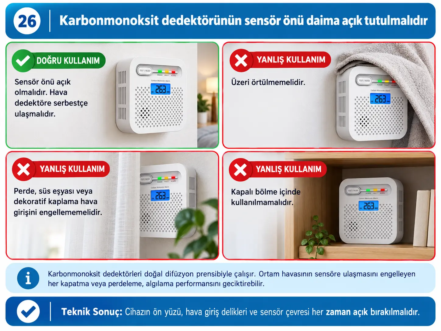 Karbonmonoksit CO Dedektörü Montaj Rehberi Görsel 5 Karbonmonoksit dedektörü montaj rehberi büyük teknik görsel 5