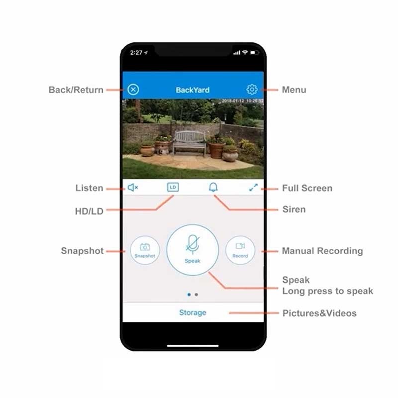 OPAX-60120 projektörlü WiFi kamera görsel 7