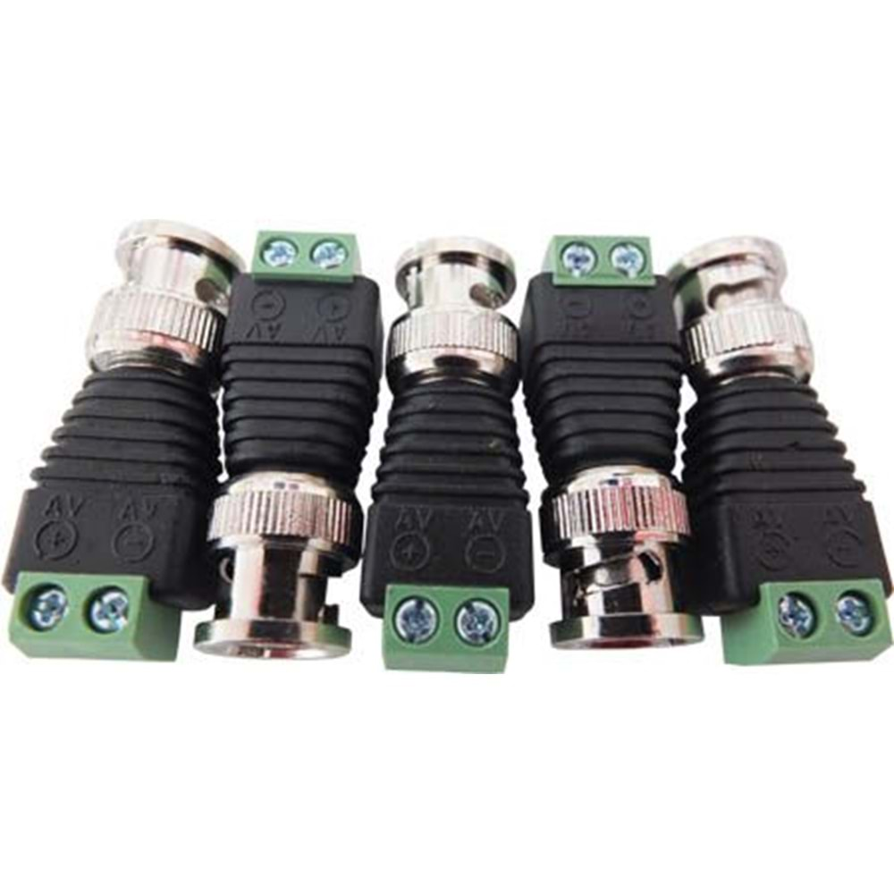 BNC ERKEK KONNEKTÖR / UTP POWER PLUG SOKETSİZ (CAT5/CAT6)