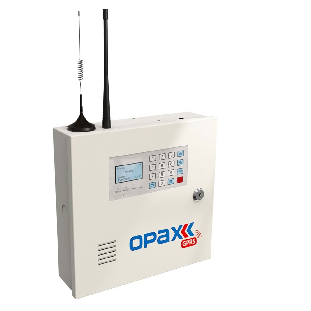 OPAX-2646 KABLOLU I KABLOSUZ GPRS ALARM PANELİ ( 1 YIL AHM ÜCRETSİZ )