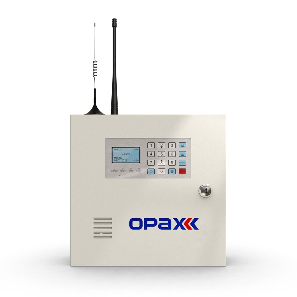 OPAX-2545LAN PSTN & LAN NETWORK KABLOLU & KABLOSUZ ALARM PANELİ (1 YIL AHM ÜCRETSİZ)