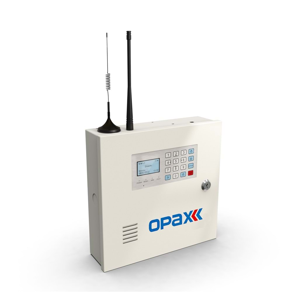 OPAX-2545LAN PSTN & LAN NETWORK KABLOLU & KABLOSUZ ALARM PANELİ (1 YIL AHM ÜCRETSİZ)